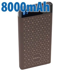 Coal 8000mAh Power Bank with USB-C and USB-A Ports + Quick Charge 3.0 - Bronzite