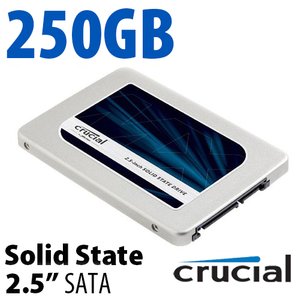 (*) 250GB Crucial MX500 2.5-inch 7mm SATA 6.0Gb/s Solid-State Drive