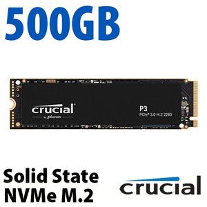 (*) 500GB Crucial P3 PCIe M.2 2280 Solid-State Drive