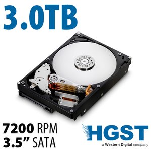 (*) 3.0TB HGST Ultrastar 7K4000 3.5-inch SATA 6.0Gb/s 7200RPM Enterprise Class Hard Drive