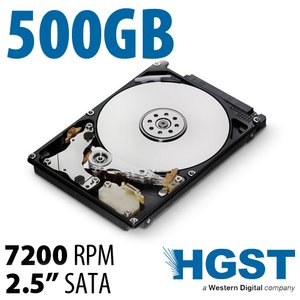 (*) 500GB HGST Travelstar Z7K500 2.5-inch 7mm SATA 6.0Gb/s 7200RPM Hard Drive