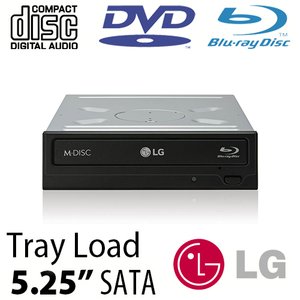 LG 16X Super-Multi Blu-ray/DVD/CD Burner/Reader 5.25-inch SATA Internal Optical Drive with M-DISC Support