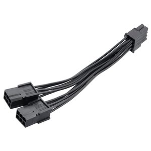 (*) 6" PCIe Dual Mini 6-Pin To 8-Pin Male Power Cable for Mac Pro (2006-2012) Video Card