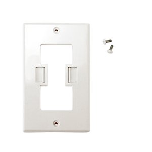 NewerTech Replacement White Faceplate with Screws for the Power2U AC Wall Outlet with USB Charging Ports.