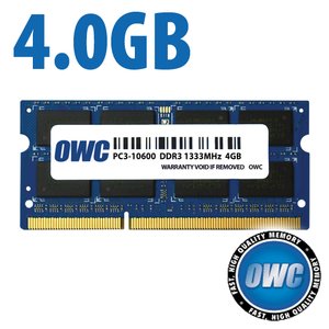 4.0GB PC3-10600 DDR3 1333MHz SO-DIMM 204 Pin CL9 SO-DIMM Memory Upgrade Module