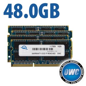 48.0GB (2 x 16GB + 2 x 8GB) OWC PC3-14900 DDR3 1867MHz CL11 204-Pin SO-DIMM Memory Upgrade Kit