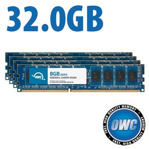32.0GB (4 x 8GB) OWC 1600MHz DDR3L PC3L-12800 240-Pin DIMM Memory Upgrade Kit for PC