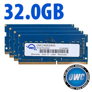 32.0GB (4 x 8GB) OWC PC4-19200 DDR4 2400MHz 260-Pin CL17 SO-DIMM Memory Upgrade Kit