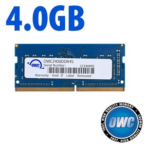 4.0GB 2400MHz DDR4 PC4-19200 SO-DIMM 260 Pin CL17 Memory Module