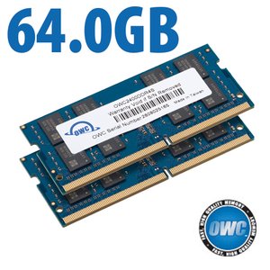64.0GB (2x 32GB) 2400MHz DDR4 PC4-19200 SO-DIMM 260 Pin CL17 Memory Upgrade Kit