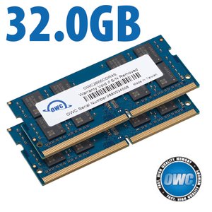 32.0GB (2x 16GB) OWC 2666MHz DDR4 PC4-21300 260-Pin SO-DIMM Memory Upgrade Kit