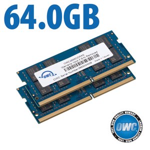 64.0GB (2 x 32GB) OWC 2666MHz DDR4 PC4-21300 260-Pin SO-DIMM Memory Upgrade Kit