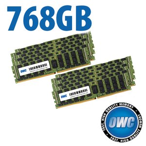 768GB (12 x 64GB) OWC Brand PC23400 DDR4 ECC 2933MHz 288-pin RDIMM memory upgrade kit
