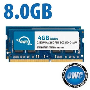 8.0GB (2 x 4GB) OWC 2133MHz DDR4 PC4-17000 260-Pin ECC SO-DIMM Memory Upgrade Kit for PC