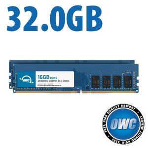 32.0GB (2 x 16GB) OWC 2933MHz DDR4 PC4-23400 288-Pin ECC DIMM Memory Upgrade Kit for PC