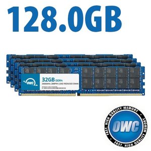 128.0GB (4 x 32GB) OWC 2666MHz DDR4 PC4-21300 288-Pin ECC LRDIMM Memory Upgrade Kit for PC