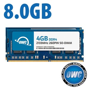 8.0GB (2 x 4GB) OWC 2133MHz DDR4 PC4-17000 260-Pin SO-DIMM Memory Upgrade Kit for PC