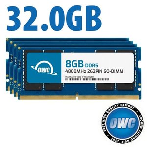 32.0GB (4 x 8GB) OWC 4800MHz DDR5 PC5-38400 262-Pin SO-DIMM Memory Upgrade Kit for PC