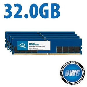 32.0GB (4 x 8GB) OWC 4800MHz DDR5 PC5-38400 288-Pin DIMM Memory Upgrade Kit for PC