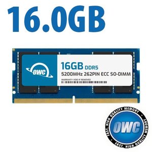 16.0GB OWC 5200MHz DDR5 PC5-41600 262-Pin ECC SO-DIMM Memory Module for PC