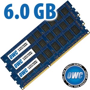 6.0GB (3 x 2GB) OWC PC8500 DDR3 1066MHz ECC DIMM Memory Upgrade Kit