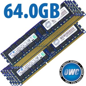 64.0GB Mac Pro Early 2009 Memory Matched Set (8x 8GB) PC-8500 1066MHz DDR3 ECC-R SDRAM Modules