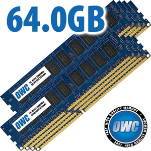 64.0GB (8 x 8GB) OWC PC8500 DDR3 1066MHz ECC DIMM Memory Upgrade Kit