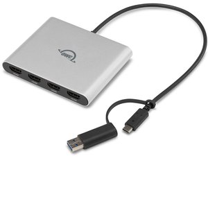 (*) OWC USB-C Quad HDMI 4K Display Adapter with DisplayLink
