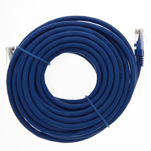 7.6 Meter (300") Ethernet Category 6 Enhanced RJ45 Network Patch Cable. Blue