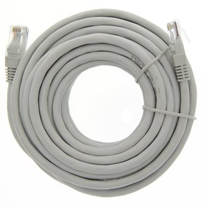 7.6 Meter (300") Ethernet Category 6 Enhanced RJ45 Network Patch Cable. Grey