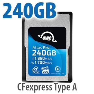 240GB OWC Atlas Pro CFexpress 4.0 Type A Memory Card