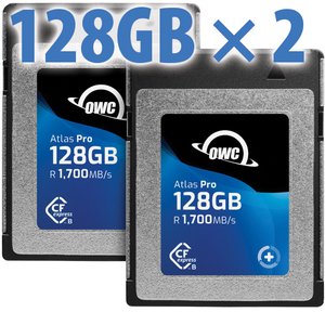 128GB OWC Atlas Pro CFexpress 2.0 Type B Memory Card (2-Pack)