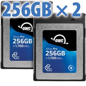 256GB OWC Atlas Pro CFexpress 2.0 Type B Memory Card (2-Pack)