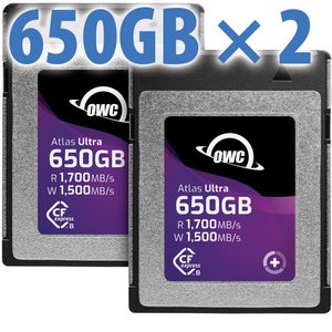 650GB OWC Atlas Ultra CFexpress 2.0 Type B Memory Card (2-Pack)