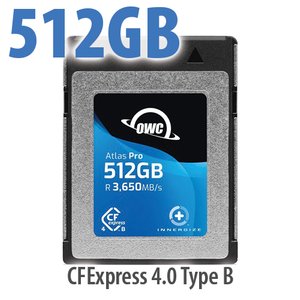 (*) 512GB OWC Atlas Pro CFexpress 4.0 Type B Memory Card