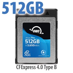 512GB OWC Atlas Pro CFexpress 4.0 Type B Memory Card
