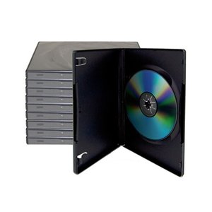 10 Black Single Disc Cases for CD/DVD Media - Package your DVD and CD projects like the studios do!