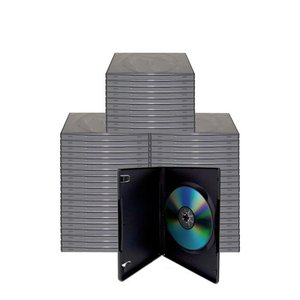 50 Black Single Disc Cases for CD/DVD Media - Package your DVD and CD projects like the studios do!