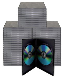 50 Black Dual Disc Cases for CD/DVD Media - Package your DVD and CD projects like the studios do!