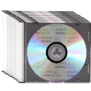 OWC 16X DVD-R 4.7GB Blank DVD Media - 10 Pack in Slimline Jewel Cases