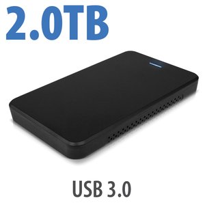 2.0TB OWC Express USB 3.2 (5Gb/s) Bus-Powered Portable External Storage Solution - Black