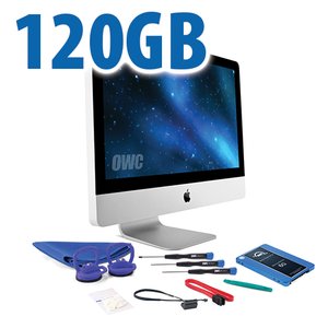DIY Kit for 2011 21.5" iMac's internal SSD bay: 120GB OWC Mercury Electra 6G SSD.