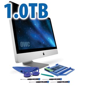 DIY Kit for 2009 - 2011 27" iMac optical bay: 1.0TB OWC Mercury Extreme Pro 6G SSD and Data Doubler.