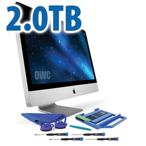 DIY Kit for 2009 - 2011 27" iMac optical bay: 2.0TB OWC Mercury Extreme Pro 6G SSD and Data Doubler.