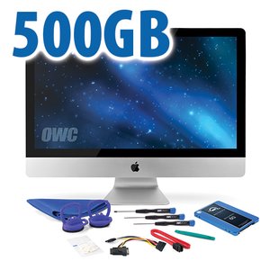 DIY Kit for 2010 27" iMac's internal SSD bay: 500GB OWC Mercury Electra 6G SSD.