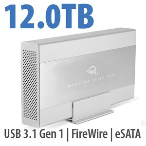 12.0TB OWC Mercury Elite Pro 7200RPM Storage Solution with USB3.1 Gen 1 + eSATA + FW800/400