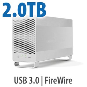 2.0TB OWC Mercury Elite Pro Dual RAID 7200RPM Storage Solution with USB 3.1 Gen 1 + FireWire 800