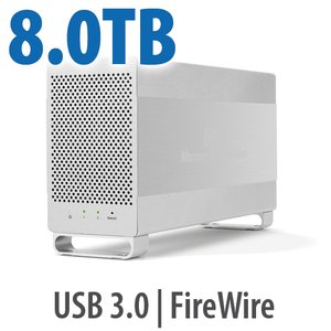 8.0TB OWC Mercury Elite Pro Dual RAID 7200RPM Storage Solution with USB 3.1 Gen 1 + FireWire 800