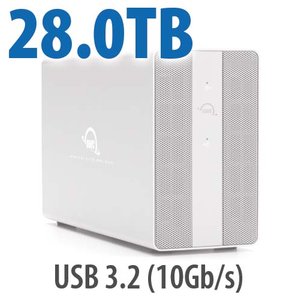 28.0TB OWC Mercury Elite Pro Dual Storage Solution with USB-C + 3-Port USB Hub