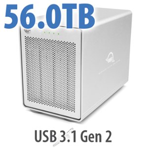 56.0TB OWC Mercury Elite Pro Quad RAID 5 Four-Drive HDD External Storage Solution